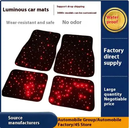 Fiber Optic Light Car Foot Mat